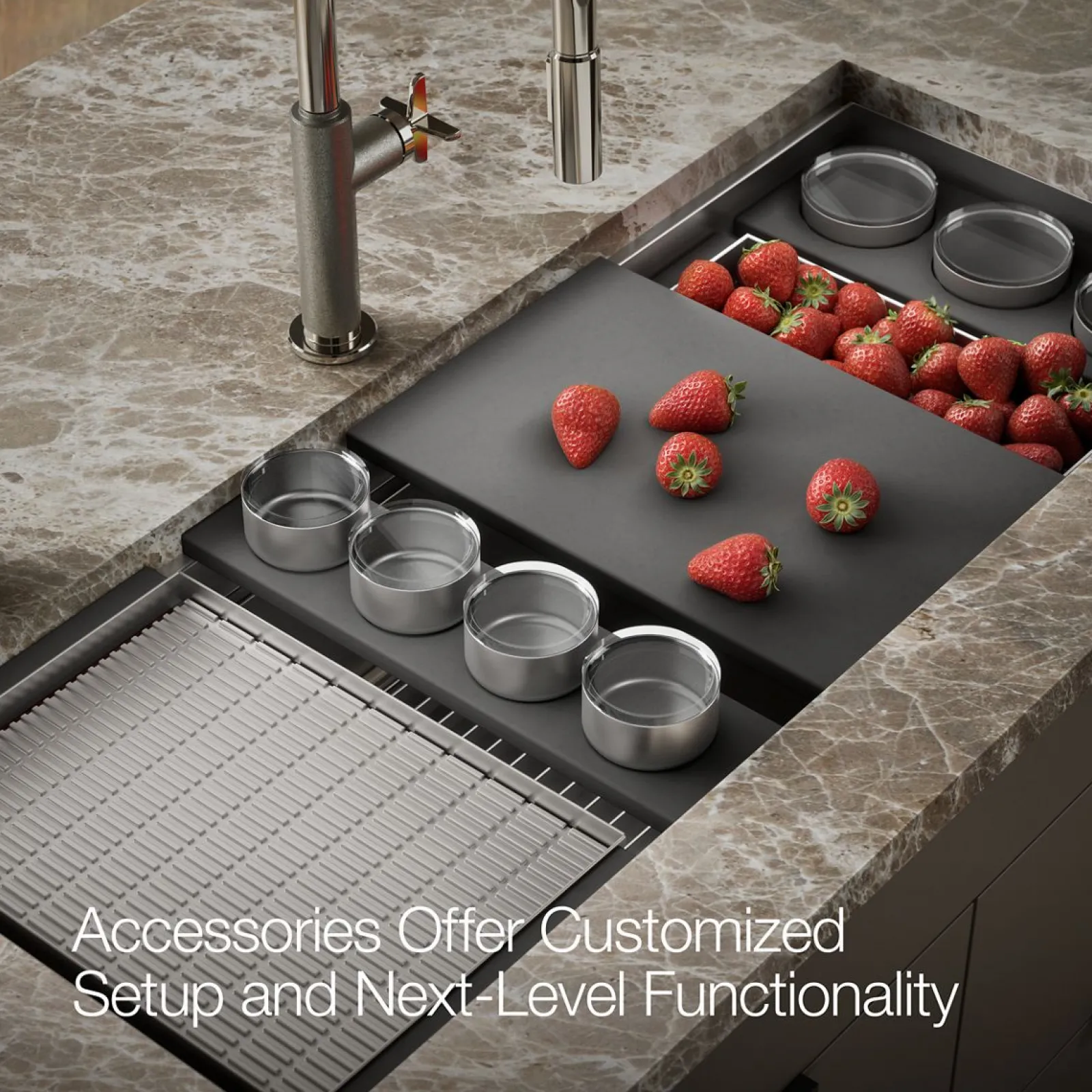 45-3/4" undermount single-bowl workstation kitchen sink^Kohler Clearance