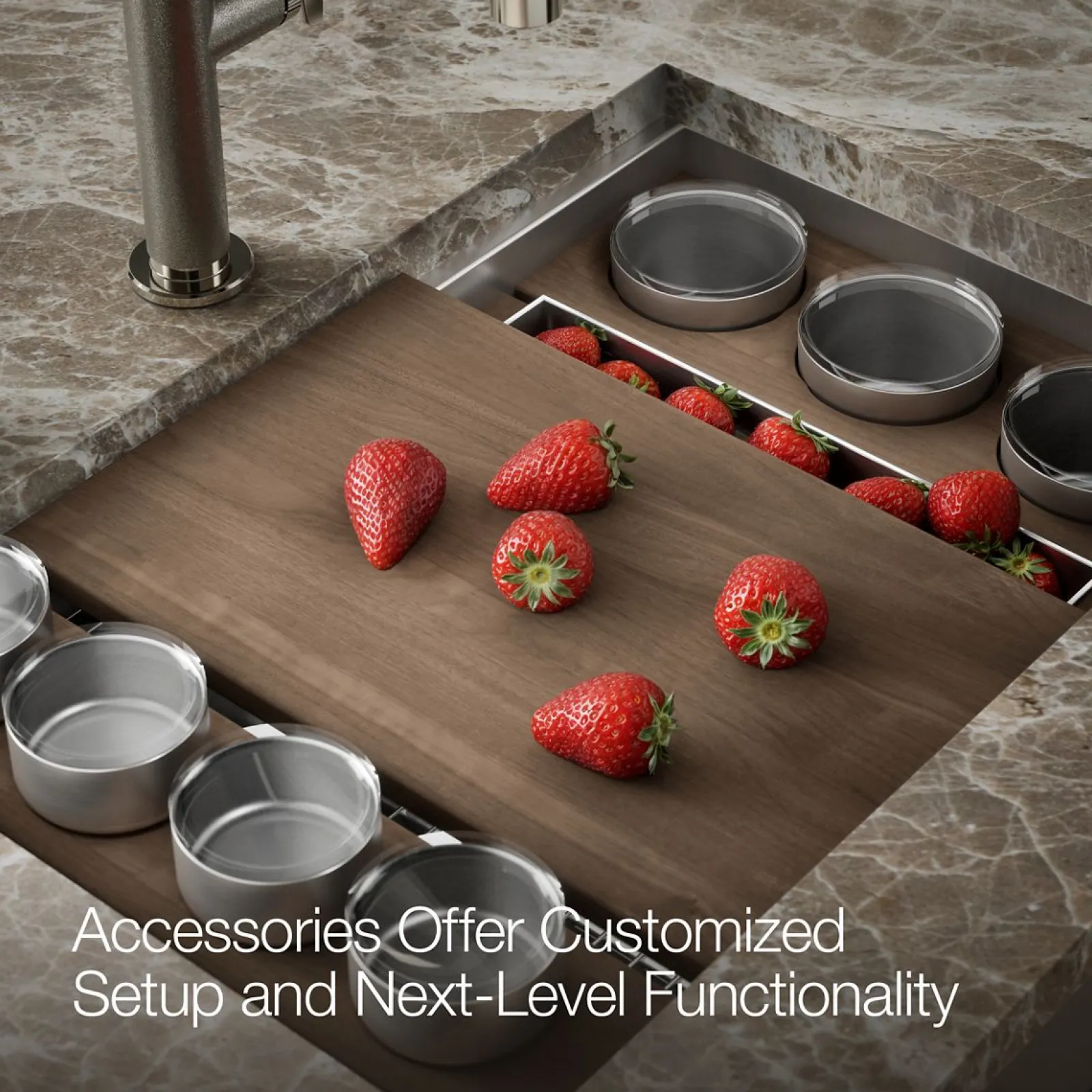 27-3/4" undermount single-bowl workstation kitchen sink^Kohler Clearance