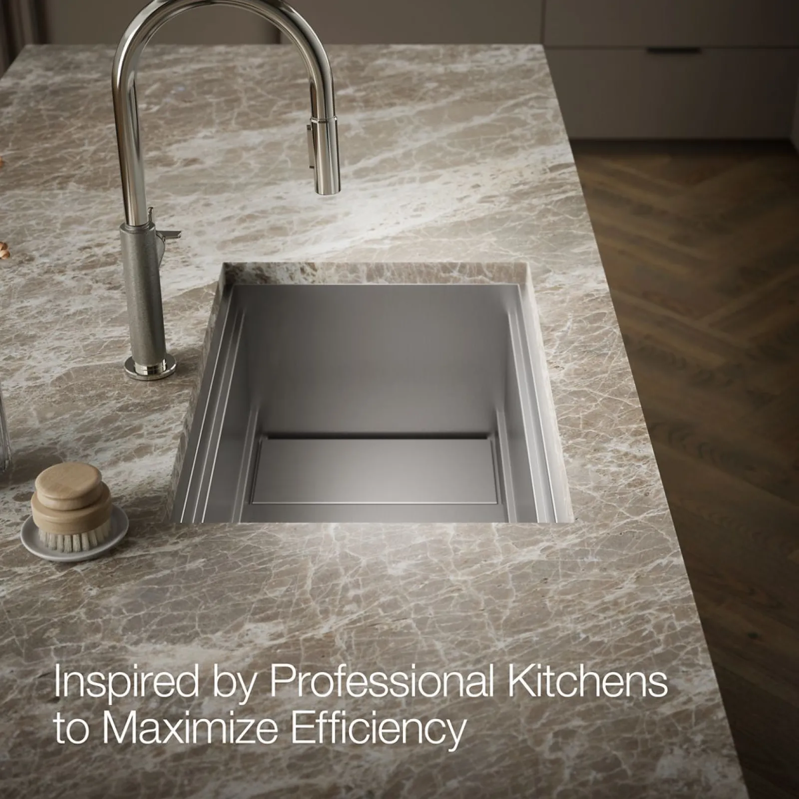 27-3/4" undermount single-bowl workstation kitchen sink^Kohler Clearance