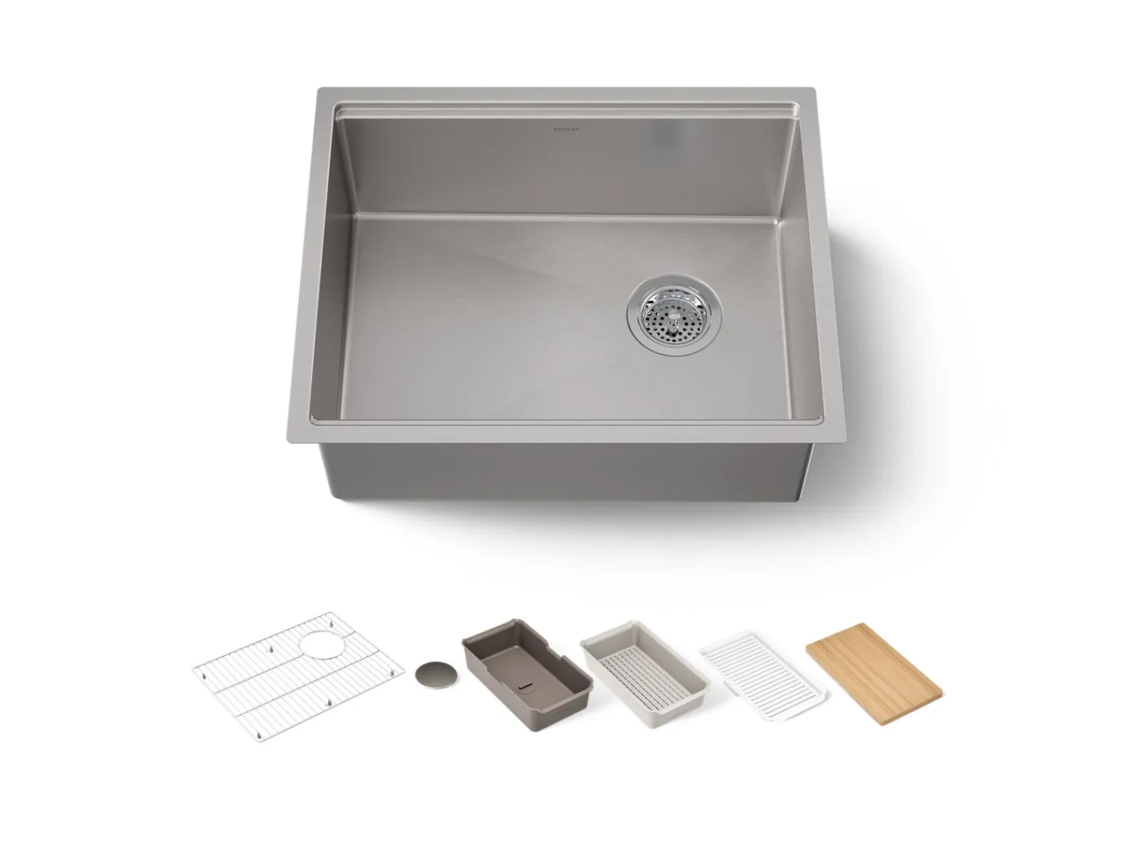 23" undermount single-bowl workstation kitchen sink^Kohler Discount