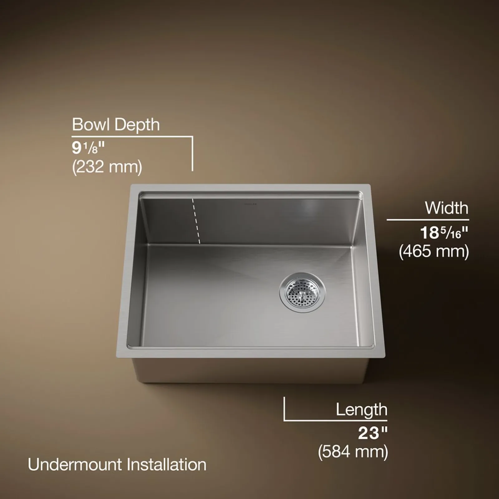 23" undermount single-bowl workstation kitchen sink^Kohler Discount