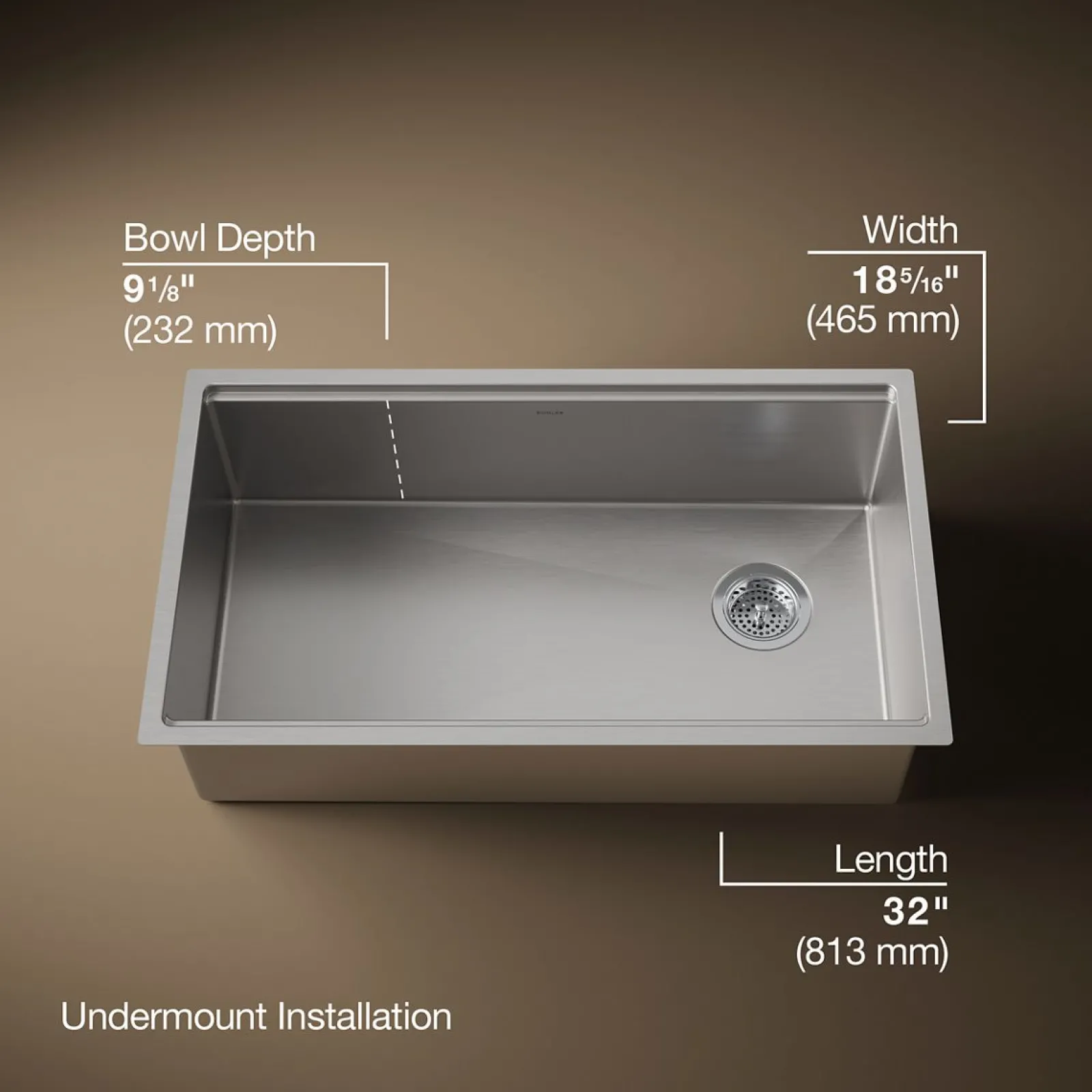 32" undermount single-bowl workstation kitchen sink^Kohler Discount