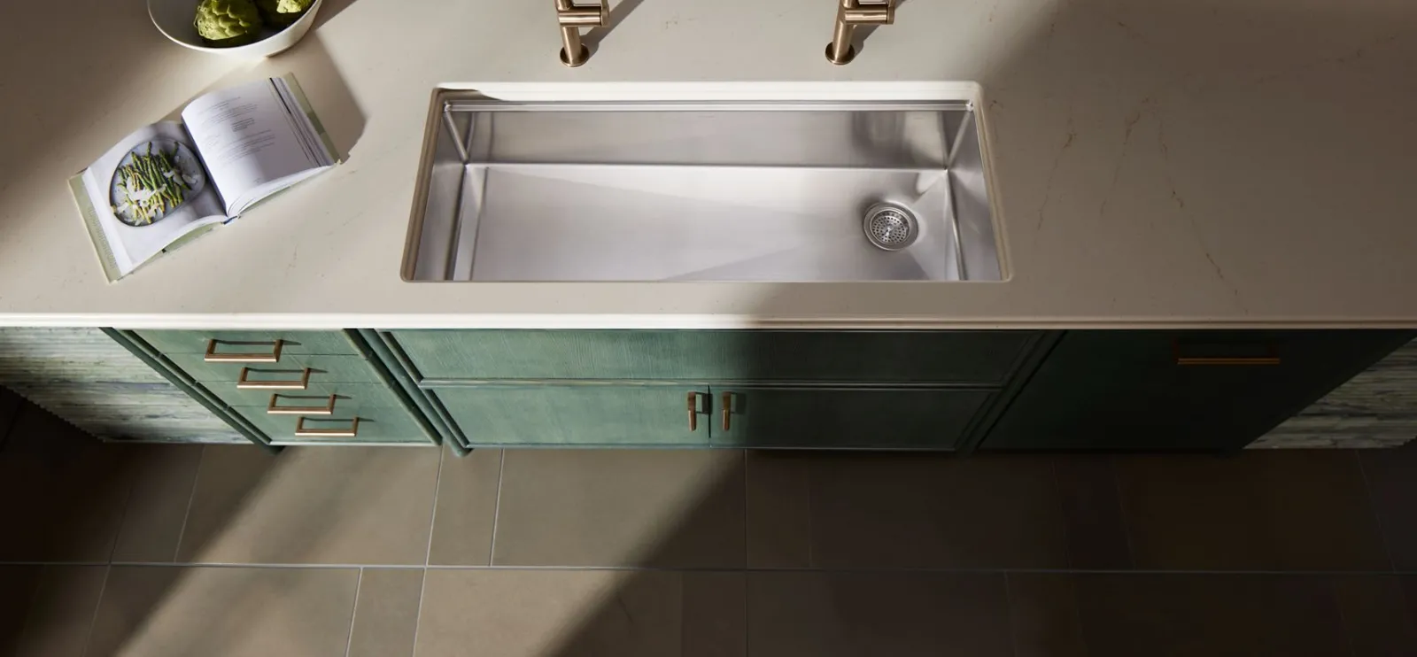 44" undermount single-bowl workstation kitchen sink^Kohler Best