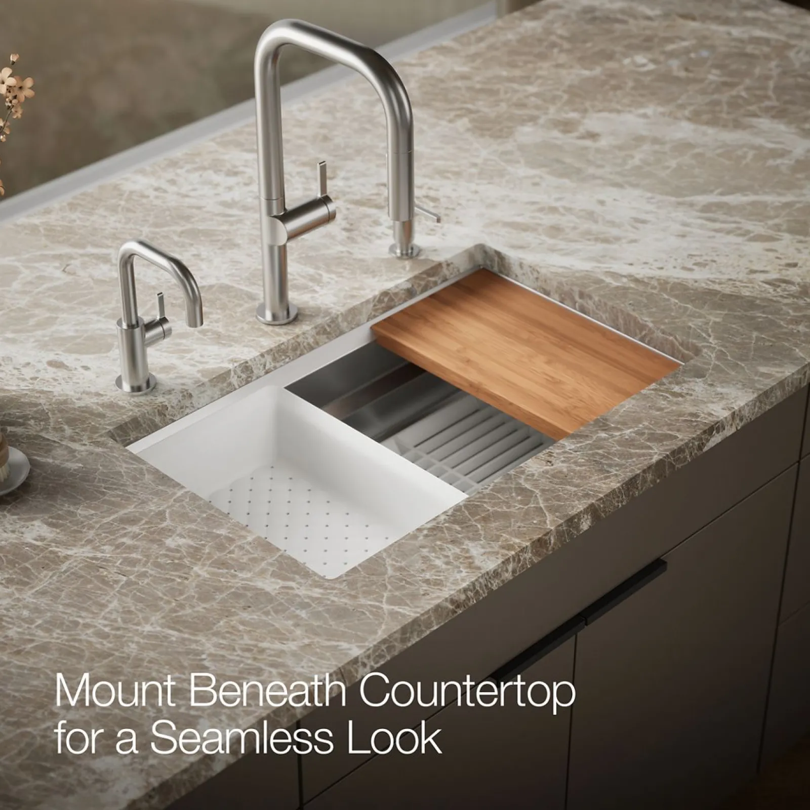 29" undermount single-bowl workstation kitchen sink^Kohler Outlet