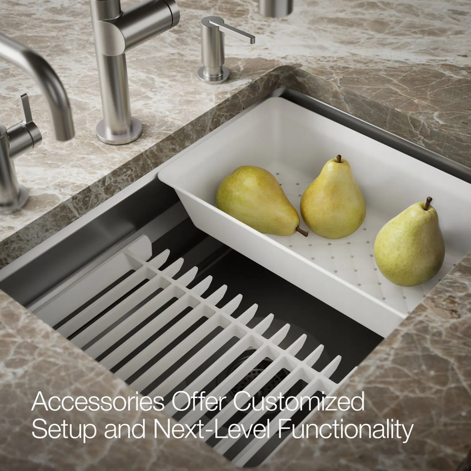 23" undermount single-bowl workstation kitchen sink^Kohler Discount
