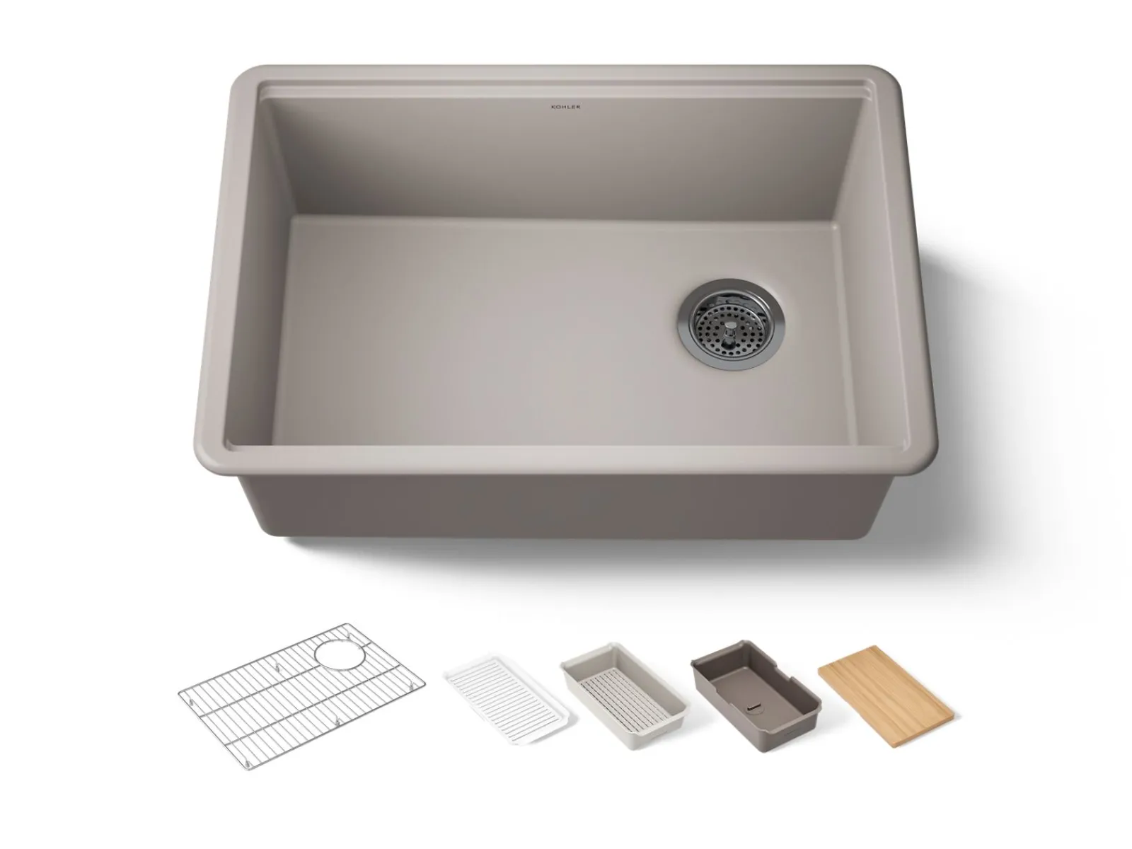 26-1/2" undermount single-bowl workstation kitchen sink^Kohler Outlet
