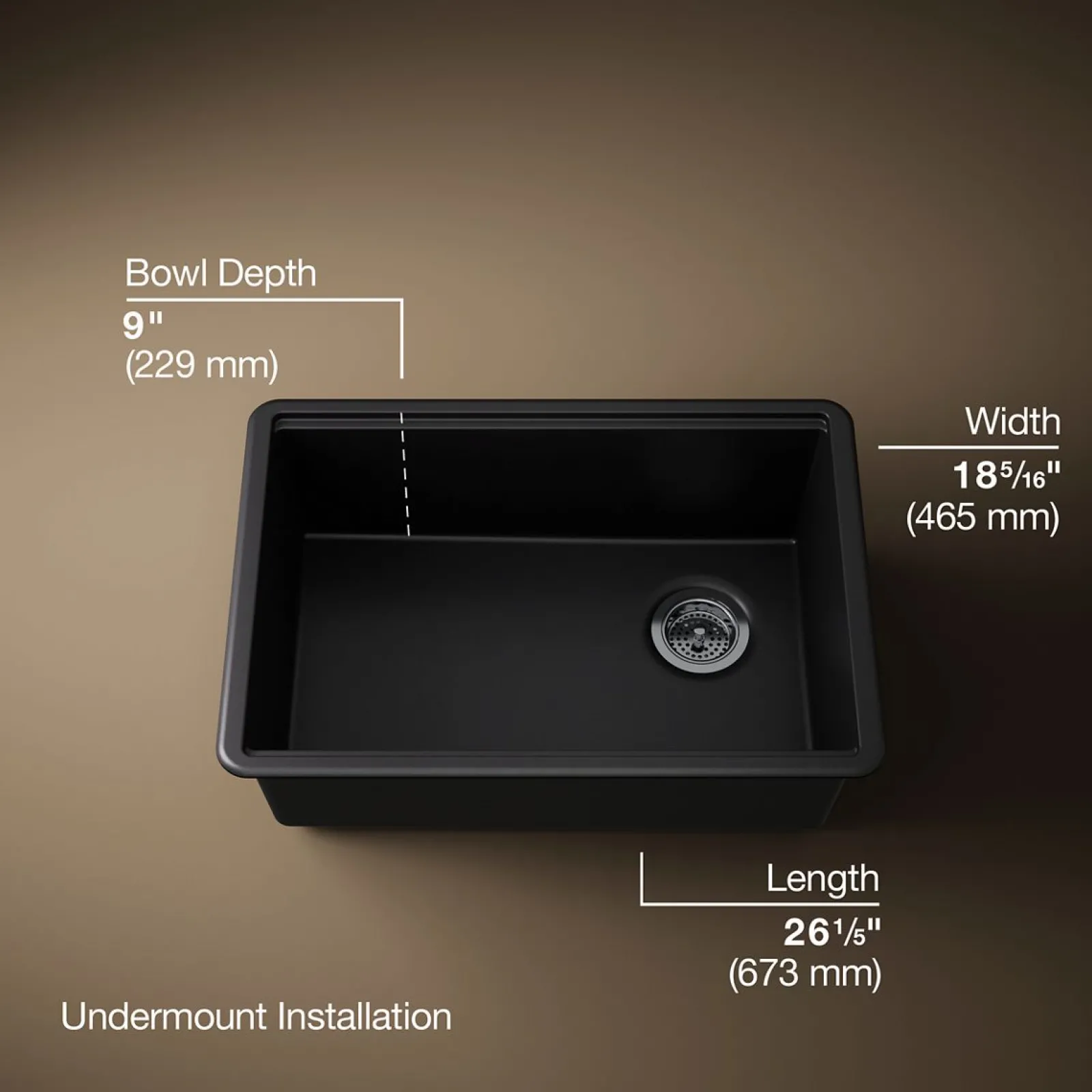 26-1/2" undermount single-bowl workstation kitchen sink^Kohler Outlet