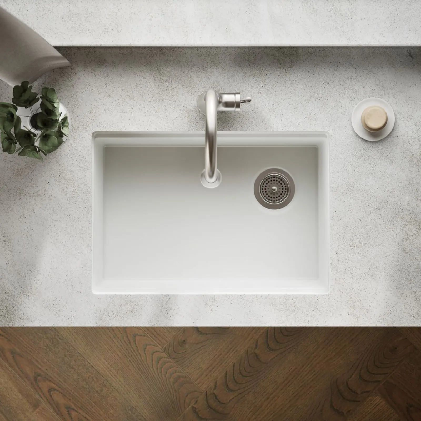 26-1/2" undermount single-bowl workstation kitchen sink^Kohler Outlet