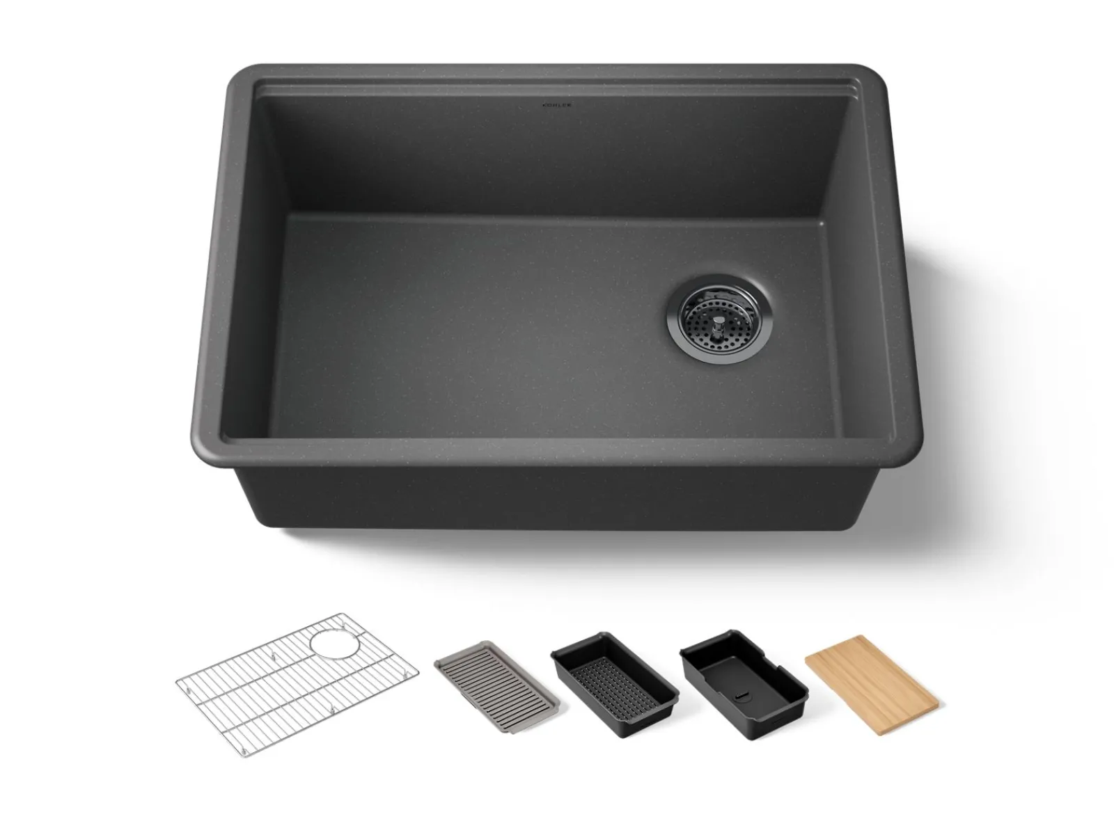 26-1/2" undermount single-bowl workstation kitchen sink^Kohler Outlet