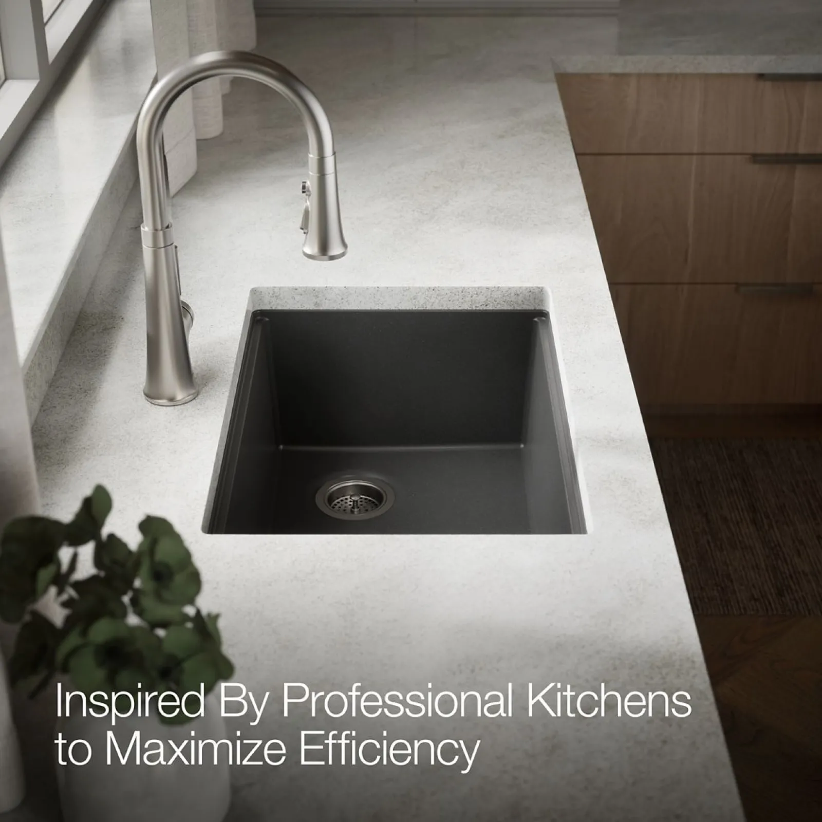 26-1/2" undermount single-bowl workstation kitchen sink^Kohler Outlet