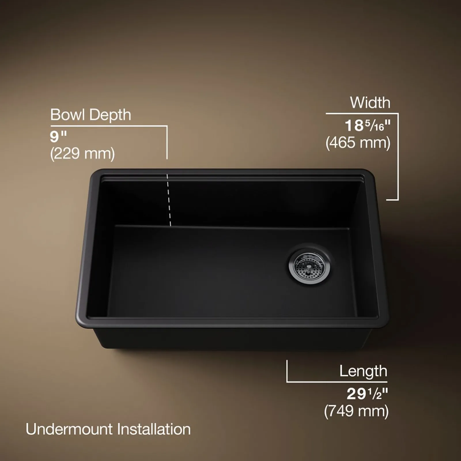29-1/2" undermount single-bowl workstation kitchen sink^Kohler Outlet