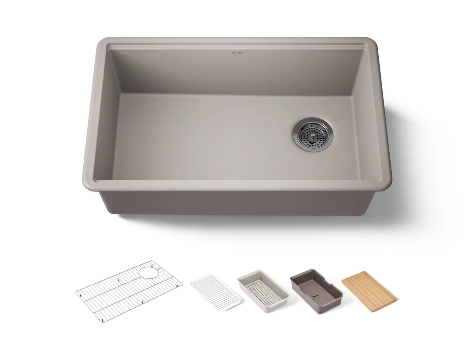 29-1/2" undermount single-bowl workstation kitchen sink^Kohler Outlet