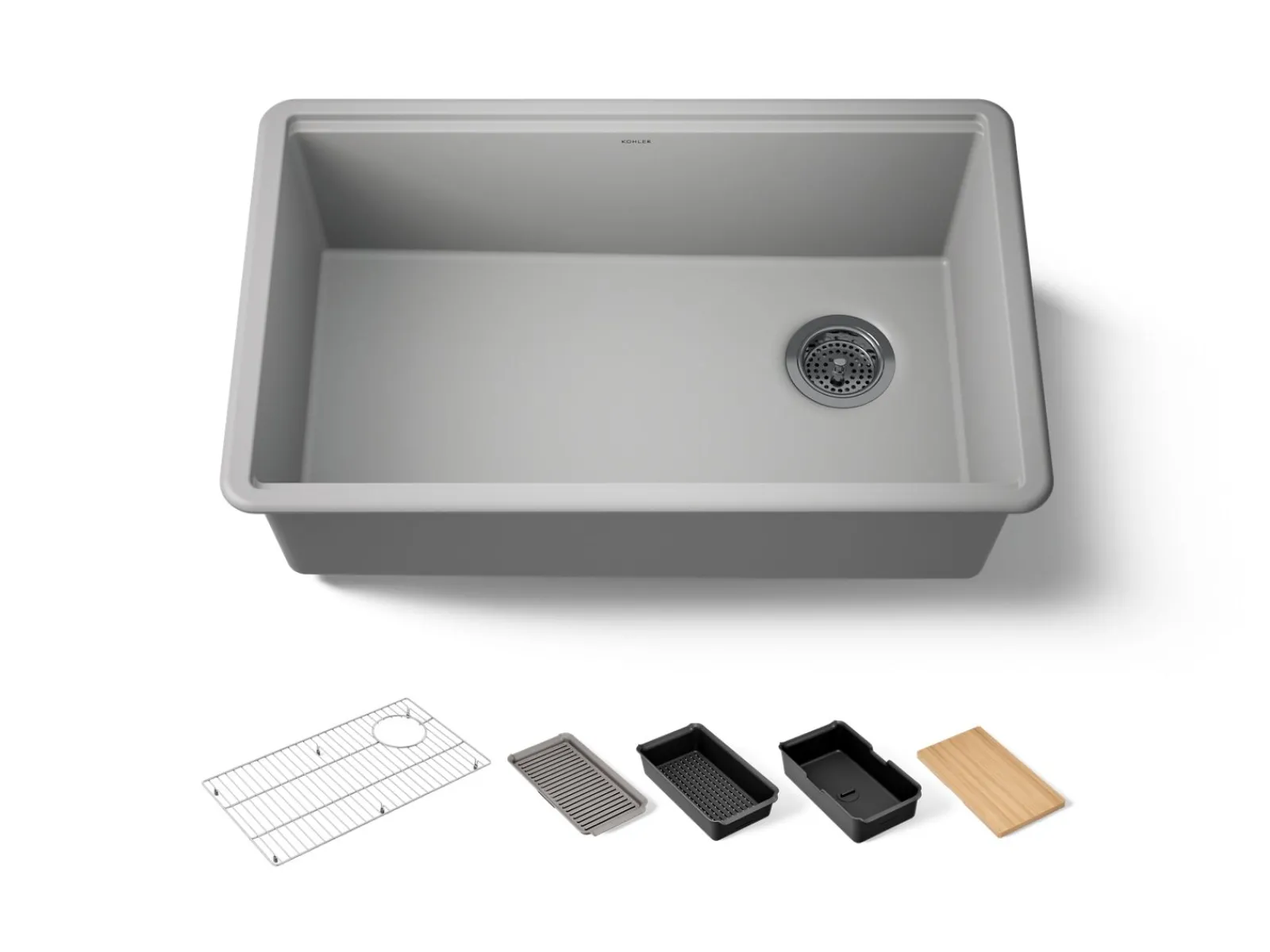 29-1/2" undermount single-bowl workstation kitchen sink^Kohler Outlet