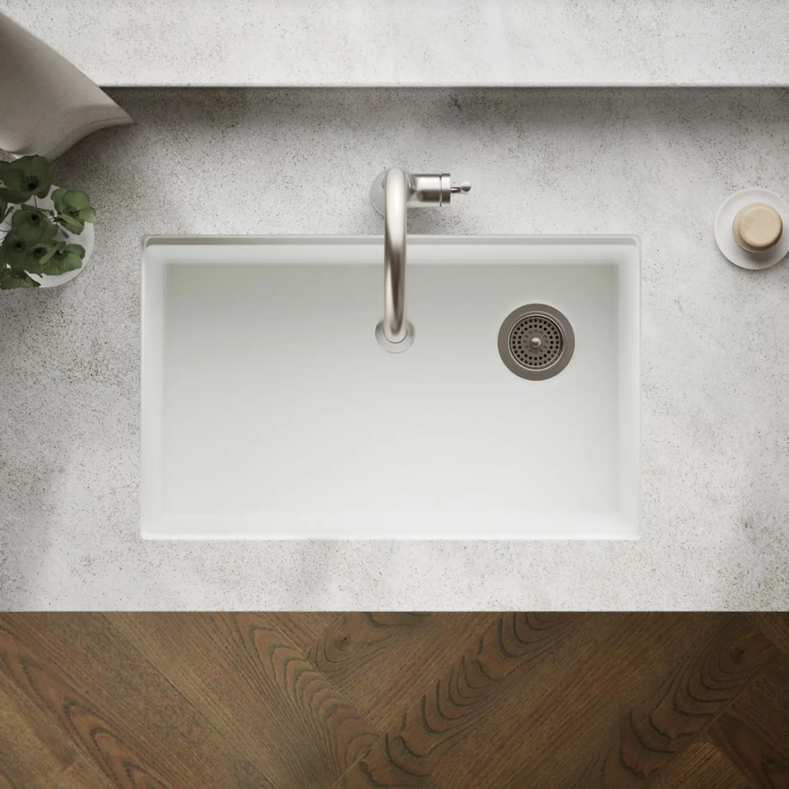 29-1/2" undermount single-bowl workstation kitchen sink^Kohler Outlet