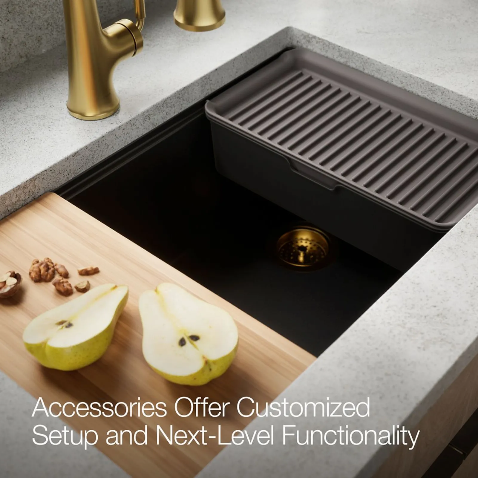 29-1/2" undermount single-bowl workstation kitchen sink^Kohler Outlet