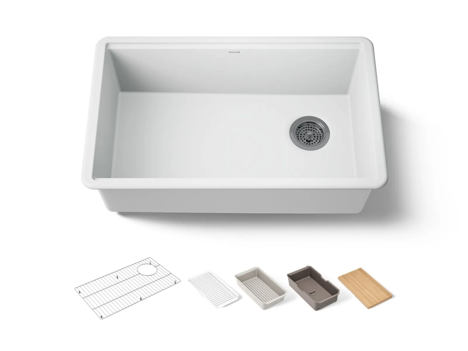 29-1/2" undermount single-bowl workstation kitchen sink^Kohler Outlet