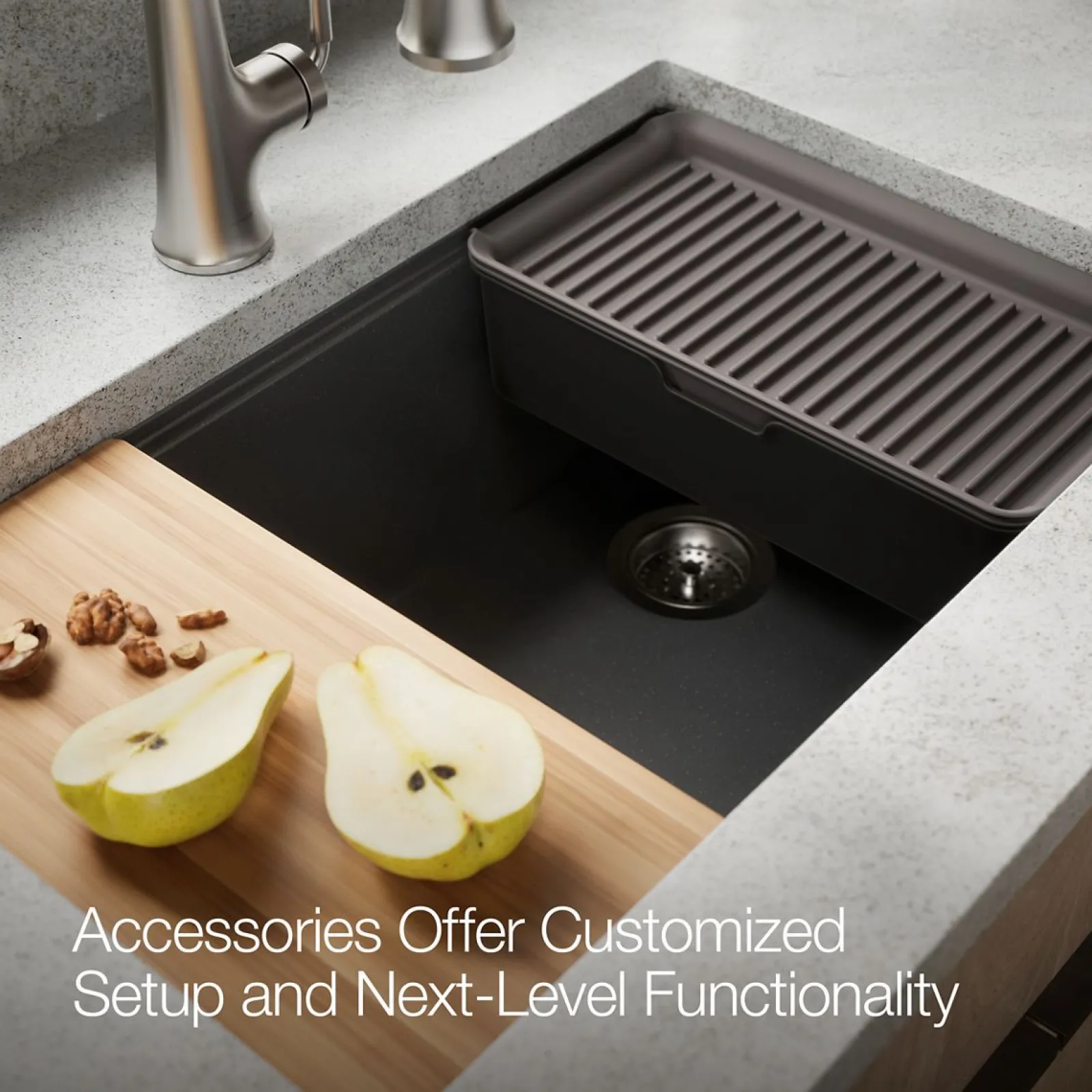 29-1/2" undermount single-bowl workstation kitchen sink^Kohler Outlet