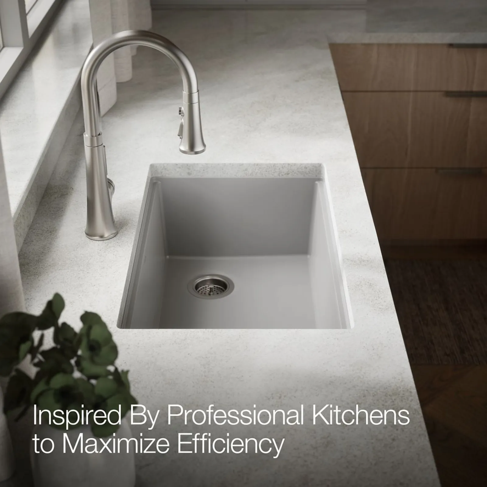 29-1/2" undermount single-bowl workstation kitchen sink^Kohler Outlet