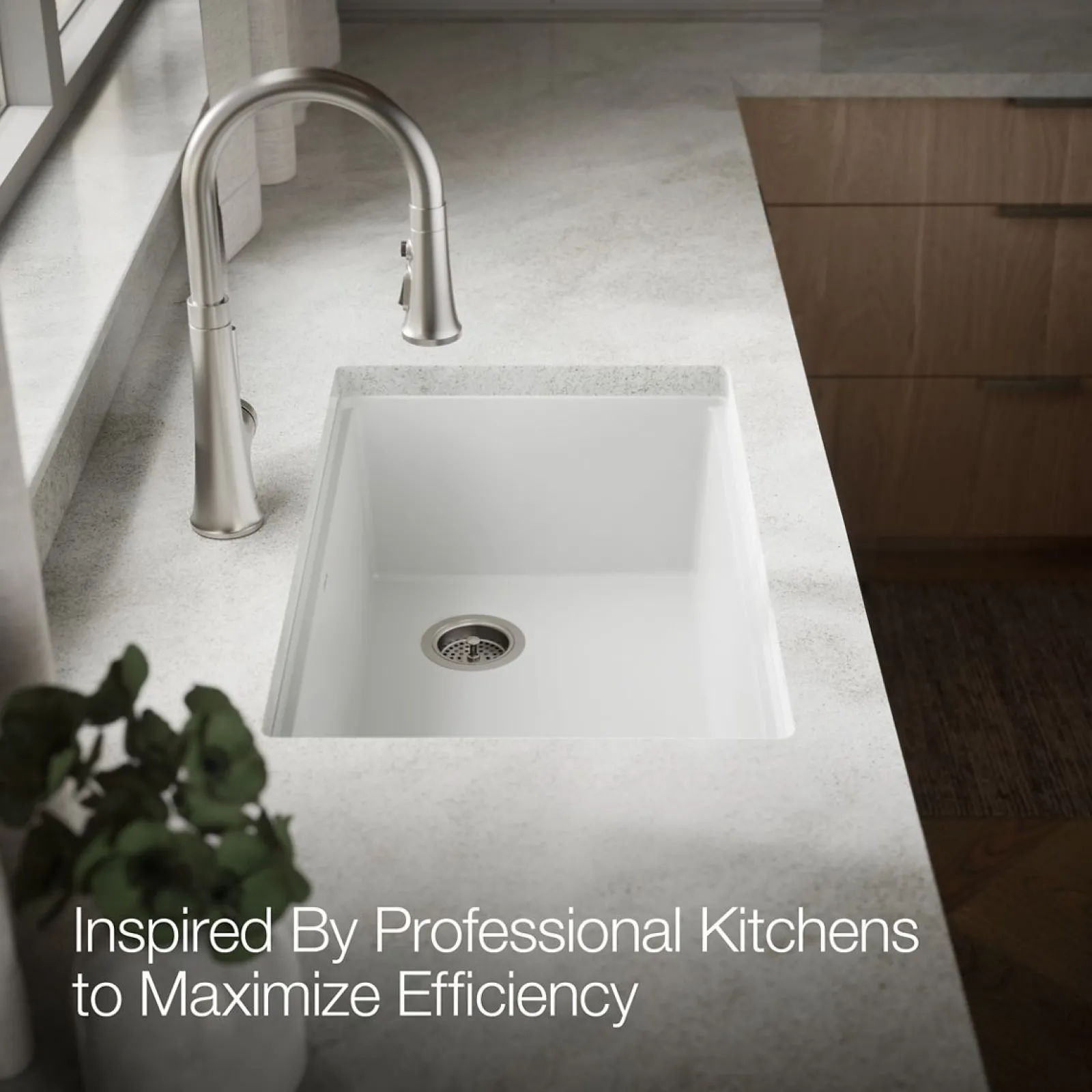 29-1/2" undermount single-bowl workstation kitchen sink^Kohler Outlet