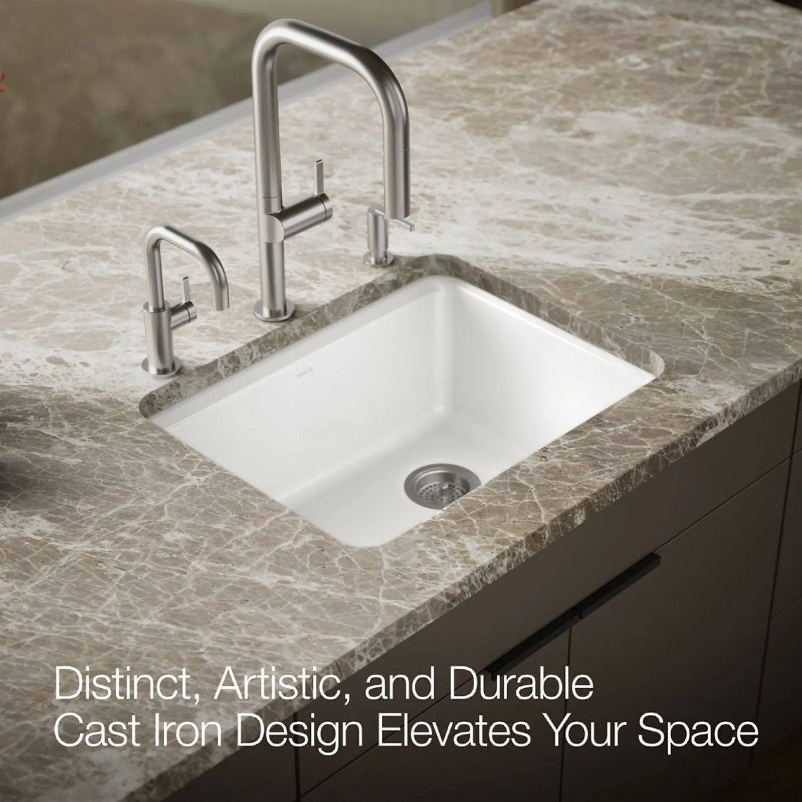 25" undermount single-bowl workstation kitchen sink^Kohler