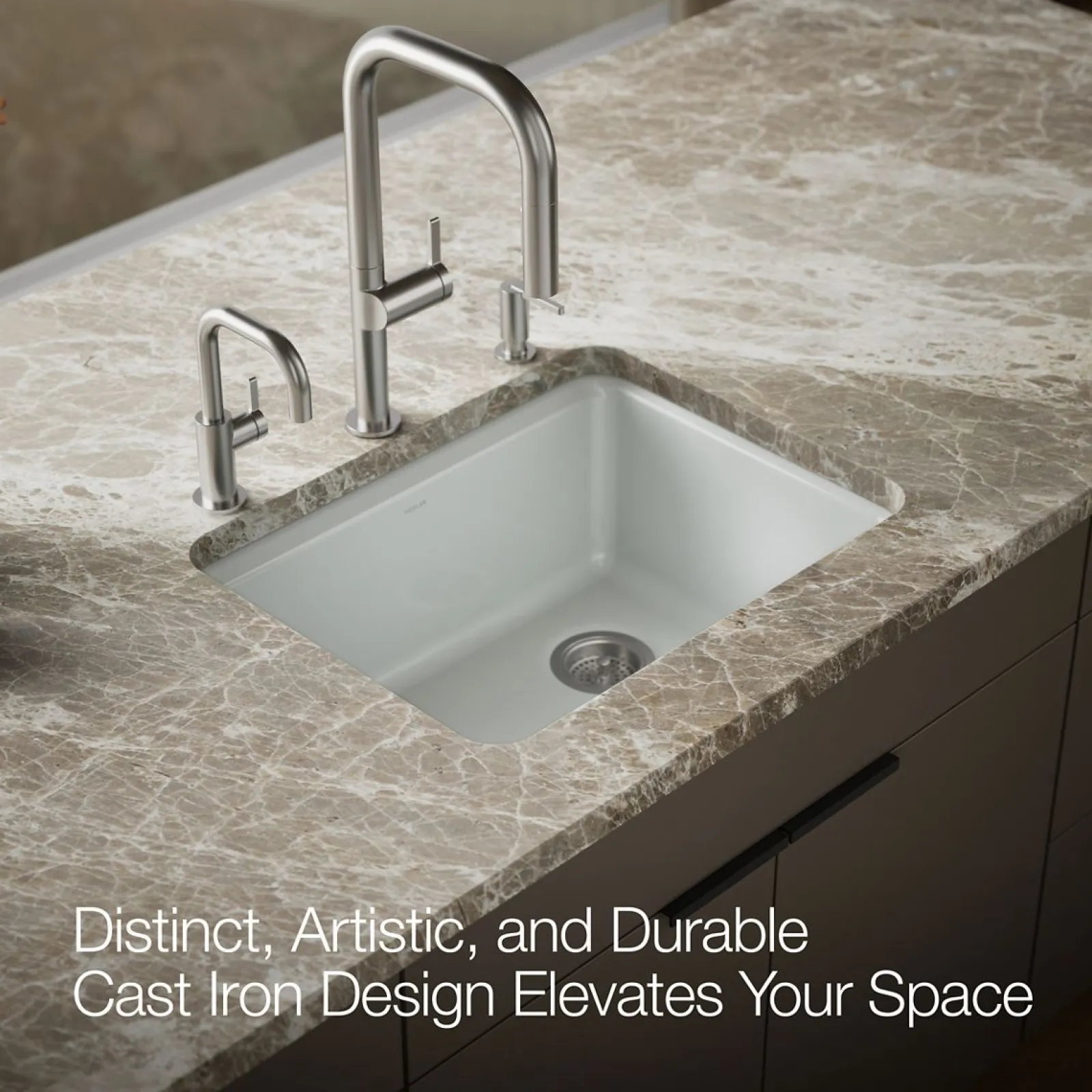 25" undermount single-bowl workstation kitchen sink^Kohler