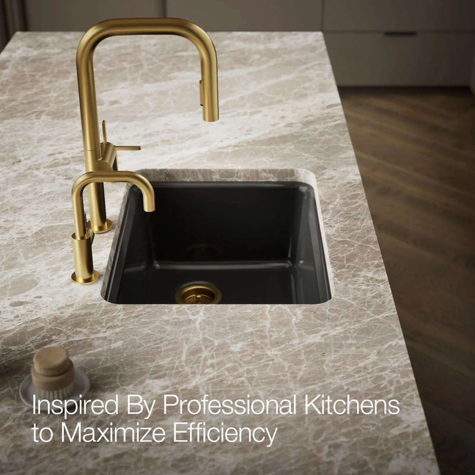 25" undermount single-bowl workstation kitchen sink^Kohler
