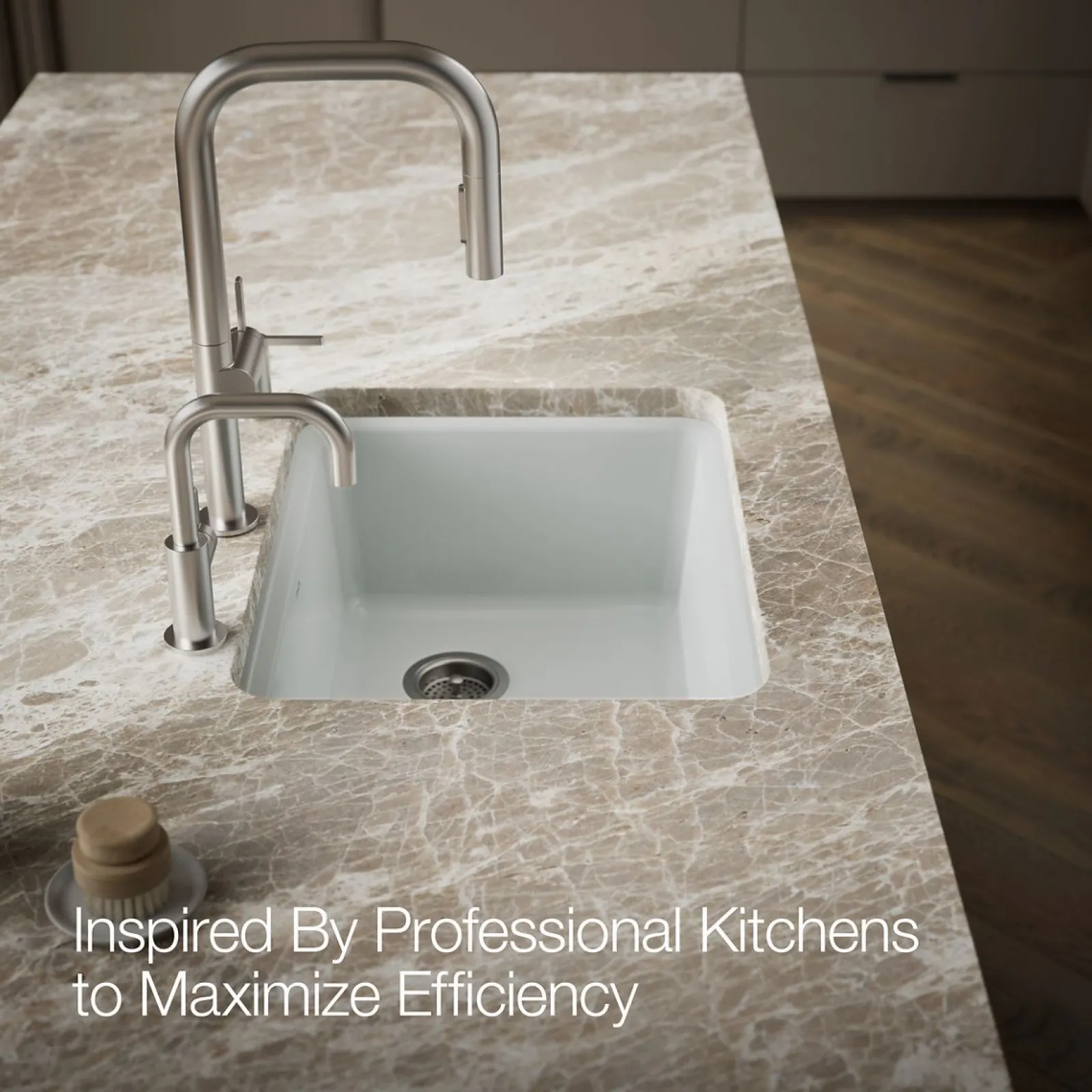 25" undermount single-bowl workstation kitchen sink^Kohler