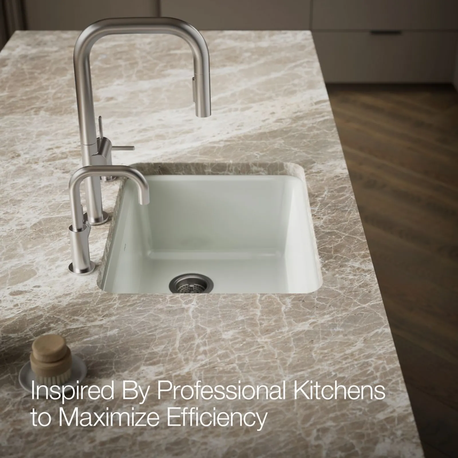 25" undermount single-bowl workstation kitchen sink^Kohler