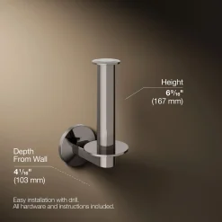 Vertical toilet paper holder^Kohler