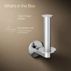 Vertical toilet paper holder^Kohler