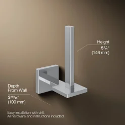 Vertical toilet paper holder^Kohler