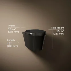 Wall-hung compact elongated toilet, dual-flush^Kohler