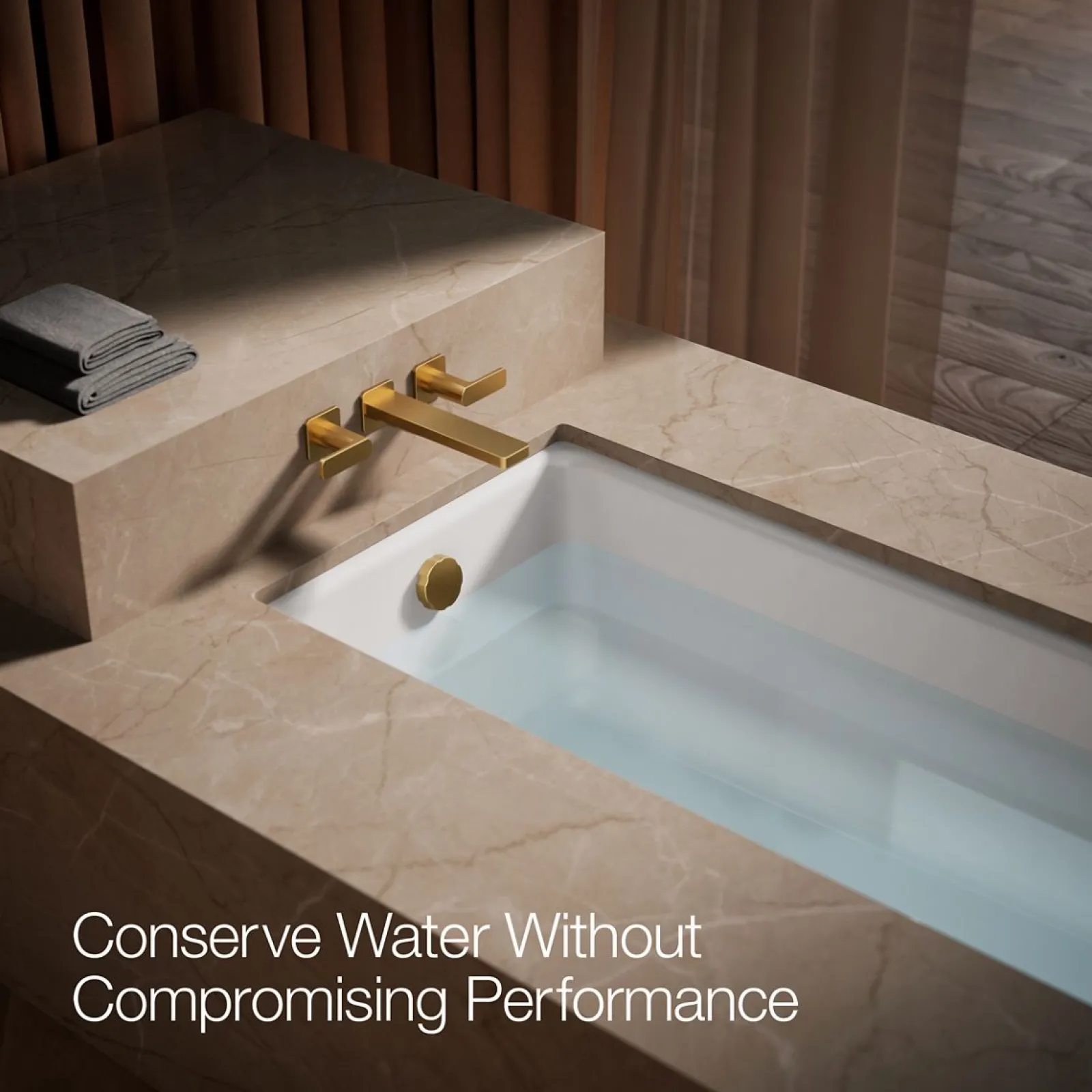 Wall-mount bath faucet trim^Kohler Hot