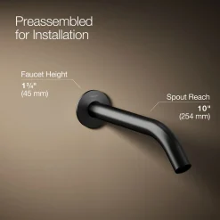 Wall-mount bathroom sink faucet spout with Tube design, 1.2 gpm^Kohler