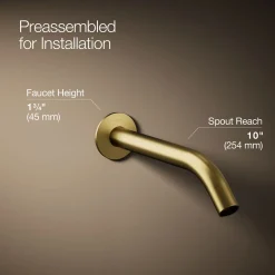 Wall-mount bathroom sink faucet spout with Tube design, 1.2 gpm^Kohler