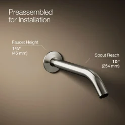 Wall-mount bathroom sink faucet spout with Tube design, 1.2 gpm^Kohler