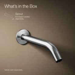 Wall-mount bathroom sink faucet spout with Tube design, 1.2 gpm^Kohler
