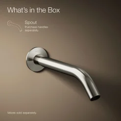 Wall-mount bathroom sink faucet spout with Tube design, 1.2 gpm^Kohler
