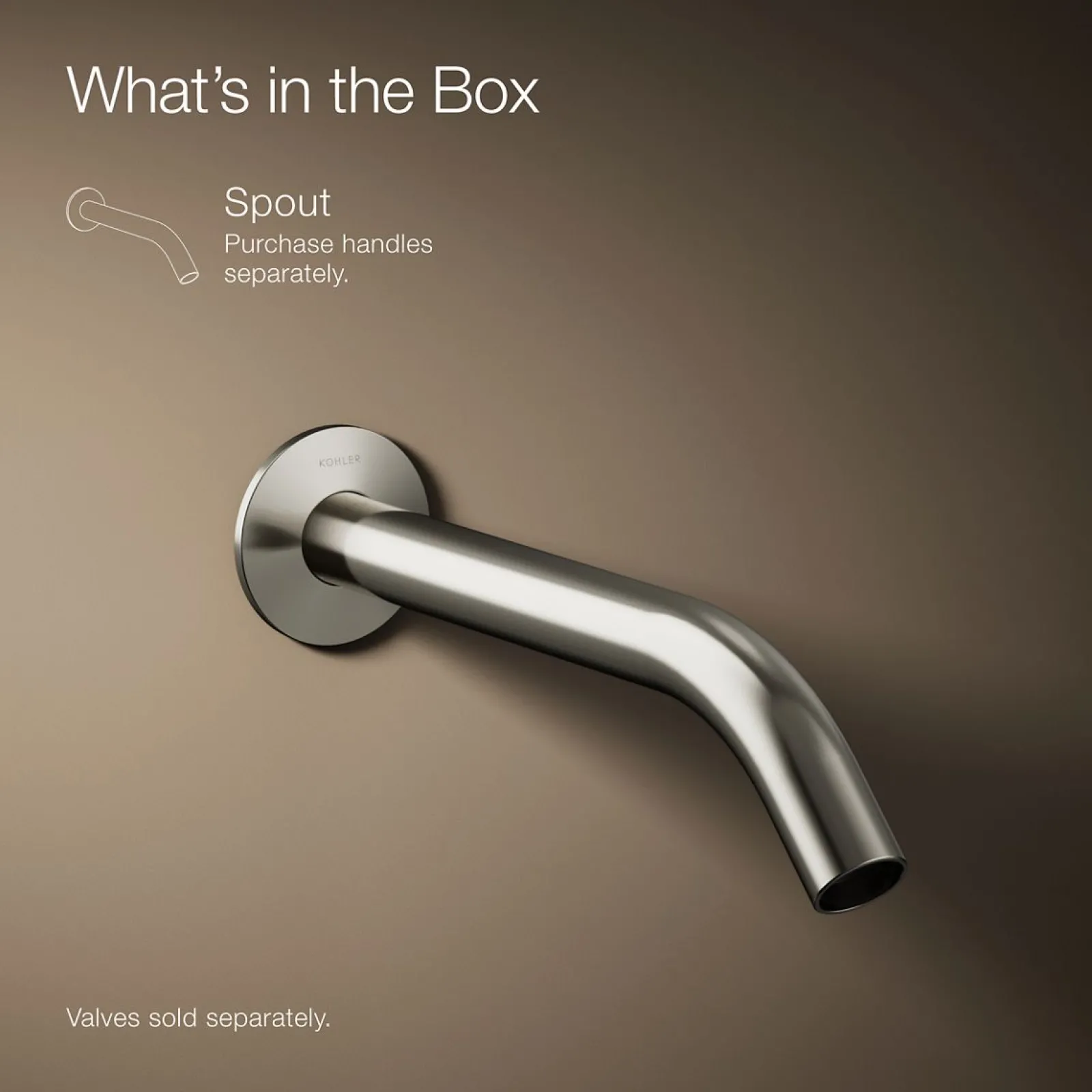 Wall-mount bathroom sink faucet spout with Tube design, 1.2 gpm^Kohler