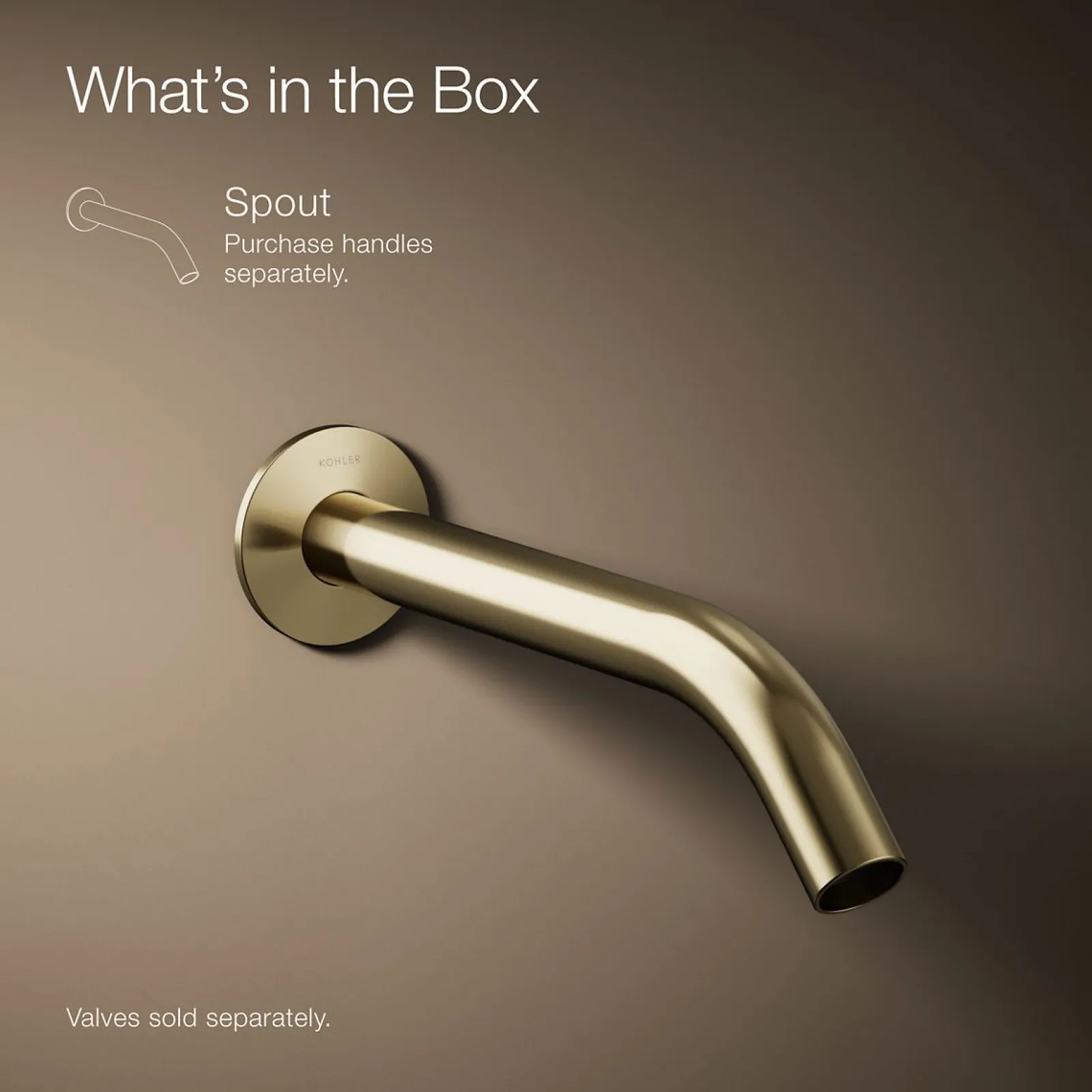 Wall-mount bathroom sink faucet spout with Tube design, 1.2 gpm^Kohler