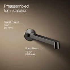 Wall-mount bathroom sink faucet spout with Row design, 1.2 gpm^Kohler Outlet