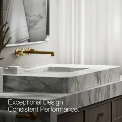 Wall-mount bathroom sink faucet spout with Row design, 1.2 gpm^Kohler Outlet