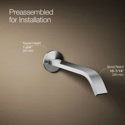 Wall-mount bathroom sink faucet spout with Ribbon design, 1.2 gpm^Kohler Online