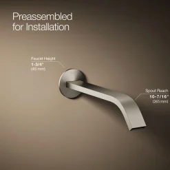 Wall-mount bathroom sink faucet spout with Ribbon design, 1.2 gpm^Kohler Online