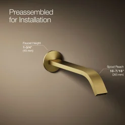 Wall-mount bathroom sink faucet spout with Ribbon design, 1.2 gpm^Kohler Online
