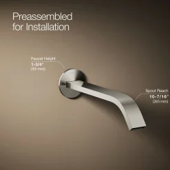 Wall-mount bathroom sink faucet spout with Ribbon design, 1.2 gpm^Kohler Online