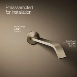 Wall-mount bathroom sink faucet spout with Ribbon design, 1.2 gpm^Kohler Online