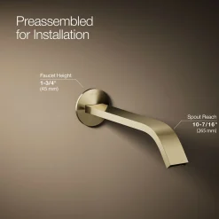 Wall-mount bathroom sink faucet spout with Ribbon design, 1.2 gpm^Kohler Online