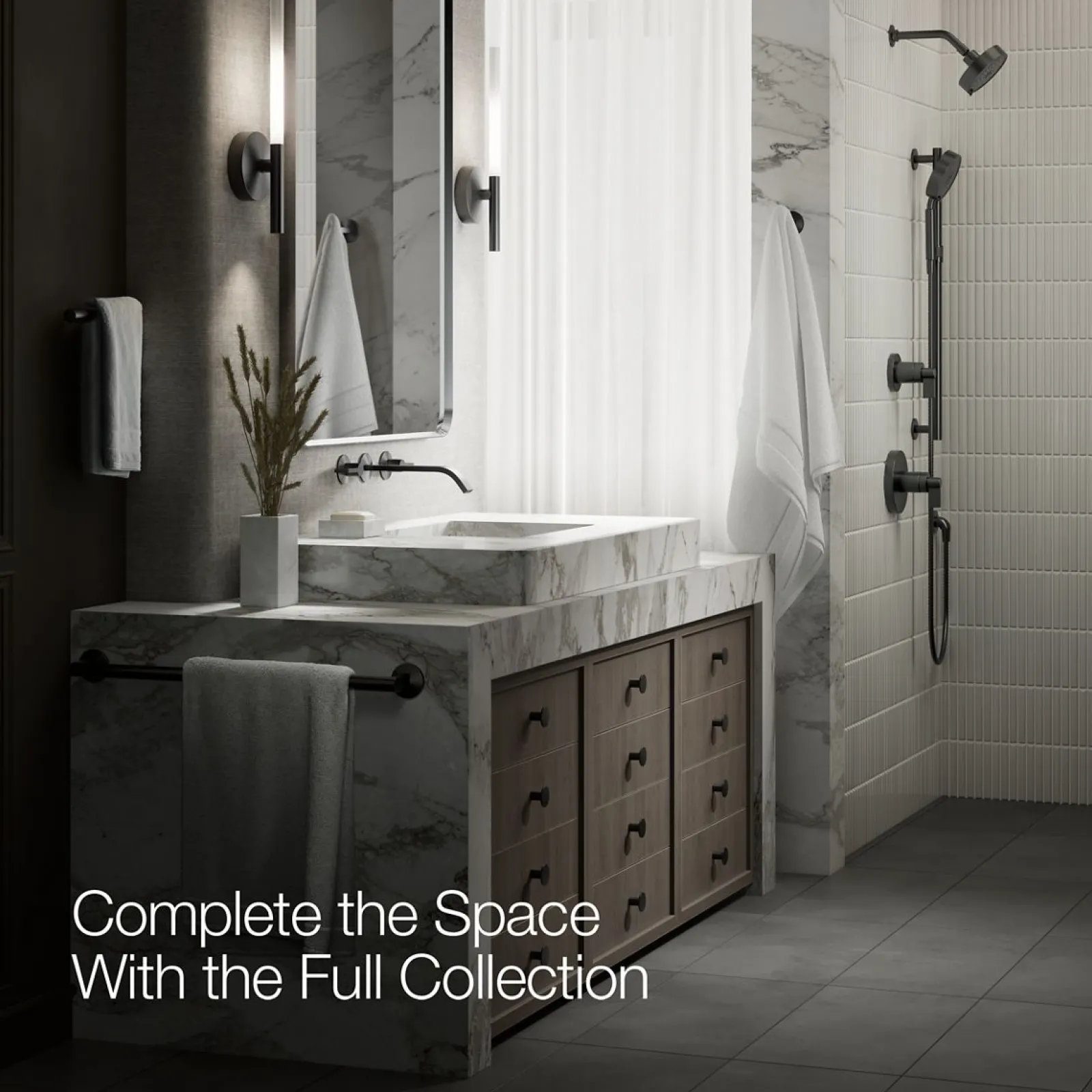 Wall-mount bathroom sink faucet spout with Ribbon design, 1.2 gpm^Kohler Online