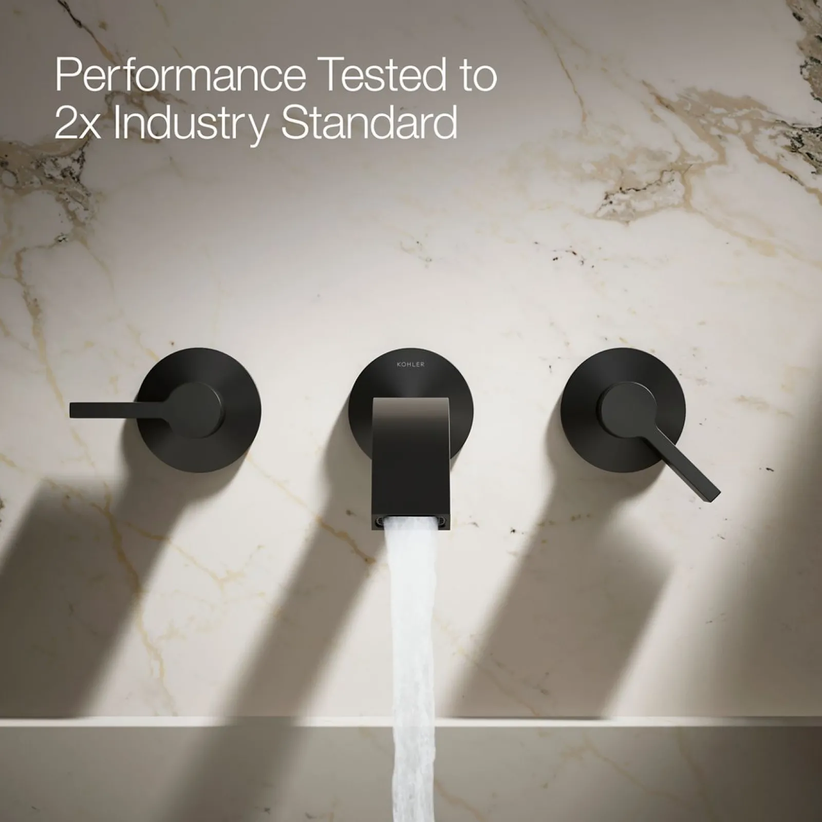 Wall-mount bathroom sink faucet spout with Ribbon design, 1.2 gpm^Kohler Online